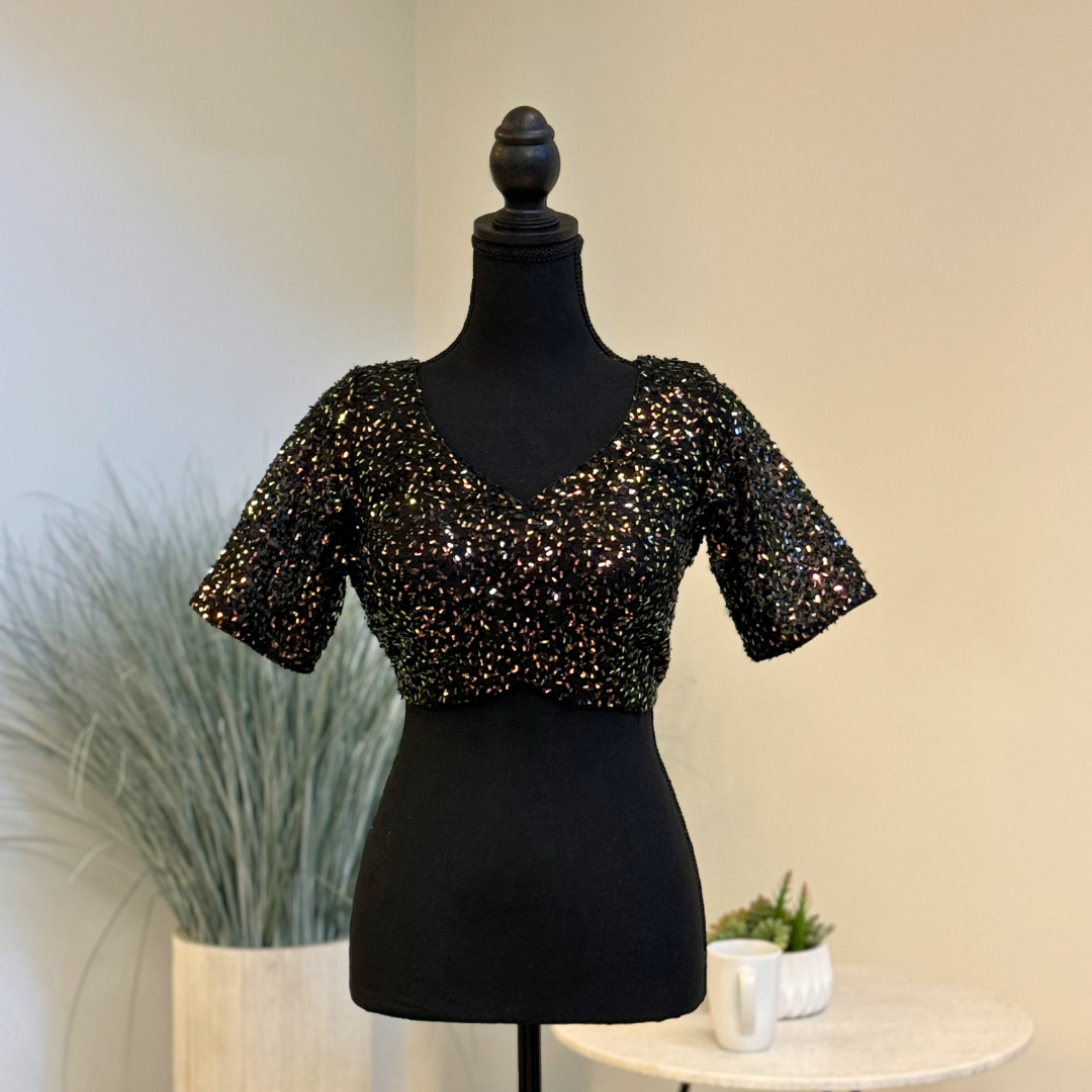 Ananya Saree Blouse - Midnight Black