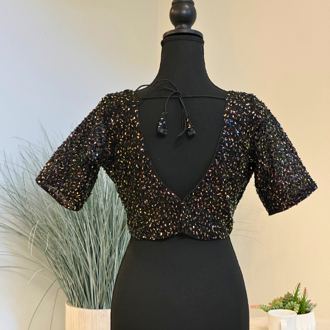 Ananya Saree Blouse - Midnight Black