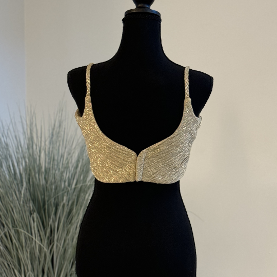 Kareena Saree Blouse - Champagne Gold