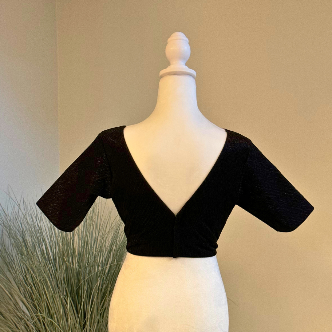 Karishma Saree Blouse - Midnight Black