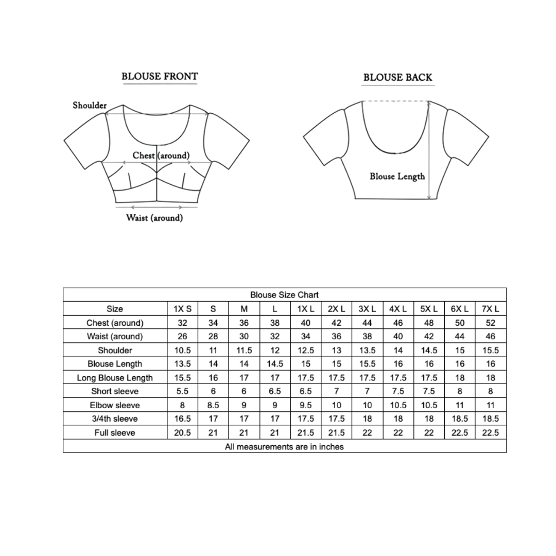 Rani Saree Blouse - Silver