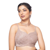 Kareena Saree Blouse - Birthday Pink, Handmade Indian Crush Fabric Sleeveless Saree Blouse for Women Readymade USA, Choli Blouse for Sari