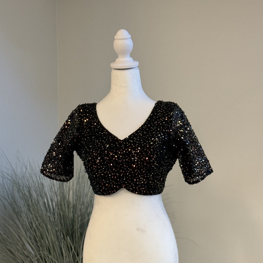 Ananya Saree Blouse - Midnight Black