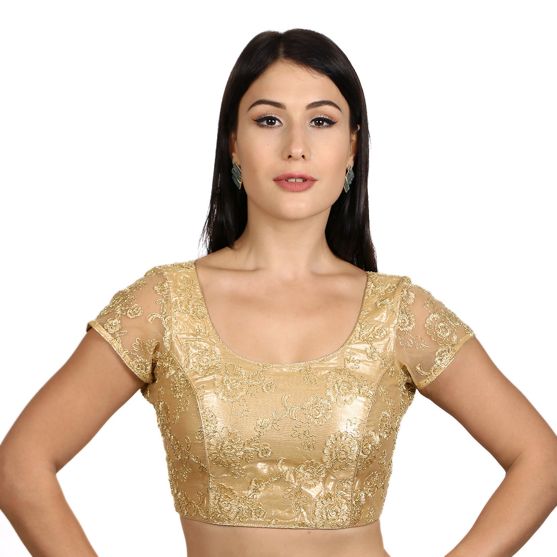 Mahi Saree Blouse, , Handmade Indian Cap Sleeve Saree Blouse for Women Readymade USA, Choli Blouse for Sari
